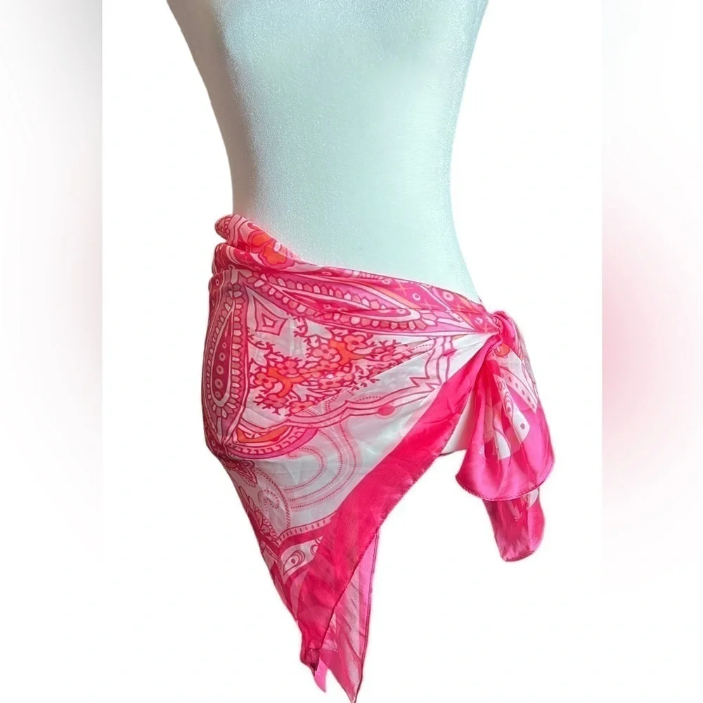 ELLEN TRACY PINK SCARF One size